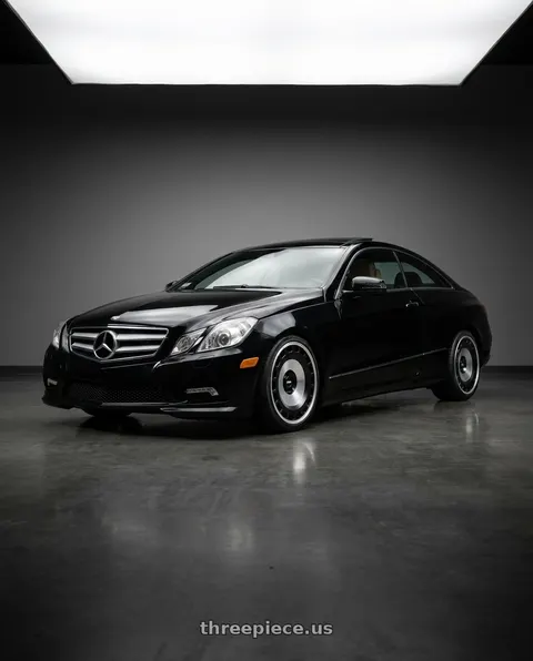 2013 Mercedes-Benz E350 4Matic with Rotiform ZBF 5x112 19x8.5 +25 Matte Black W/ Machined Face wheels