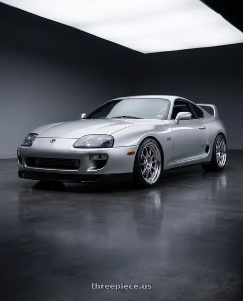 1997 Toyota Supra with SSR Professor SP5 5x114.3 18X9.5+37 HP Disk High Bright Silver wheels