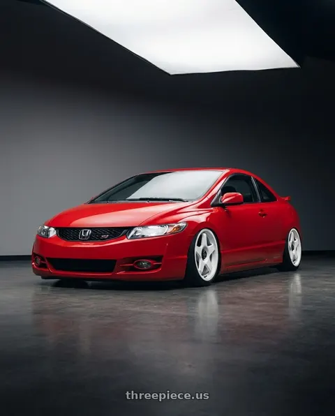 2011 Honda Civic Si with fifteen52 CHICANE 5x114.3 / 5x100 18x8.5 +35 RALLY WHITE (GLOSS WHITE) wheels