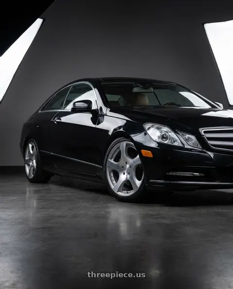 2013 Mercedes-Benz E350 4Matic with MRR VP3 5x112 19x8.5  +35 Silver Machine Face wheels