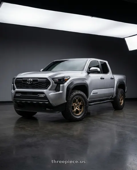2026 Toyota Tacoma TRD Sport with WELD Off-Road Ledge 6x139.7 20x9 +20 Satin Bronze / Satin Black wheels