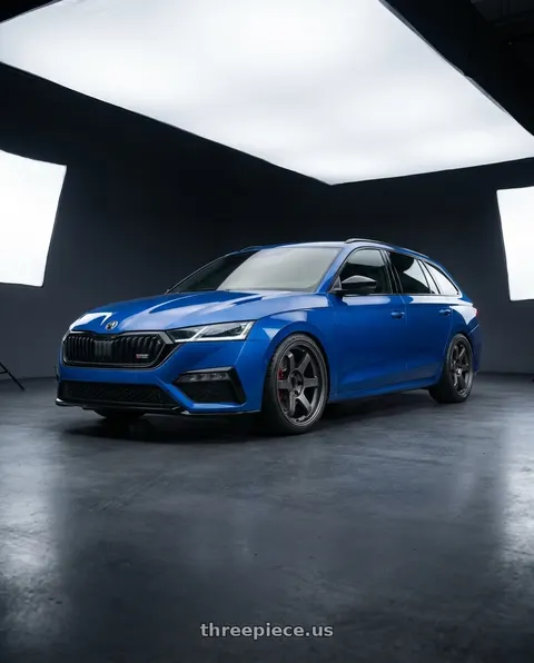 2023 Skoda Octavia Combi Rs with 9six9 SIX-1 Truck 6x139.7 18X9 +0 Carbon Gray wheels