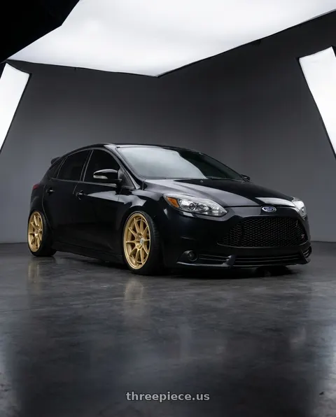 2013 Ford Focus ST with Enkei NT03+M 5x100 18x9.5+40 Gold wheels