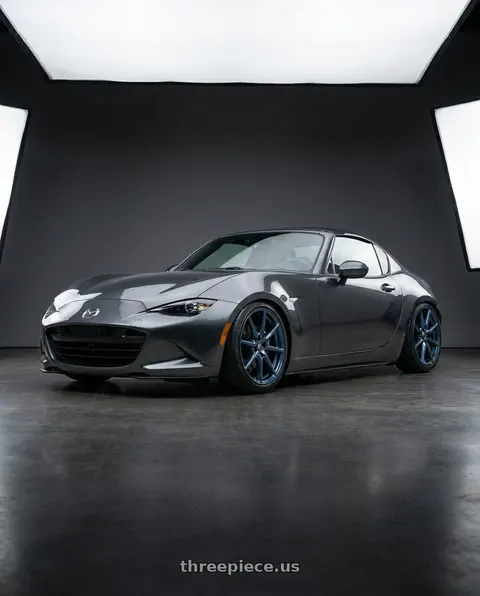 2021 Mazda MX-5 Miata Grand Touring with MST Wheels DELTA 5X112 18X8.5 +43 Cerulean Blue Pearl wheels