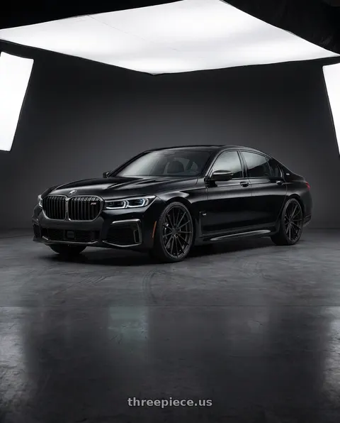 2022 BMW M760i xDrive with TSW TW005 GOODWOOD 5X112 19x9.5 +25 MATTE BLACK wheels