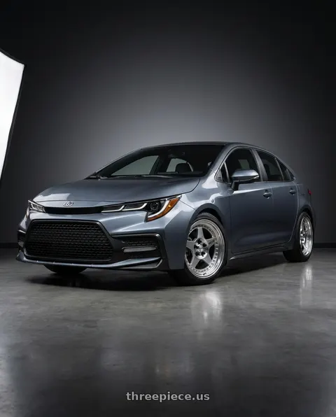 2023 Toyota Corolla XSE with Work Meister Cr01 5x100 16x7.5+39 O Disk Bright Buff Finish wheels