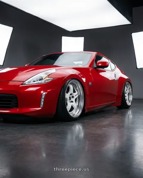 2018 Nissan 370Z with Work Meister S1 3P 5x114.3 19x9.5+31 L Disk White wheels