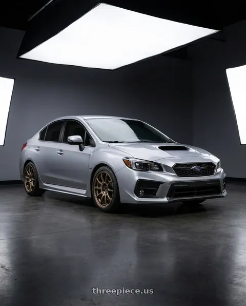 2018 Subaru WRX with Volk Racing ZE40 5x114.3 18x8.5+42 Bronze Almite wheels