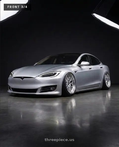 2018 Tesla Model S with ESR Wheels RF2 5x120 19x8.5 +30 Chrome wheels