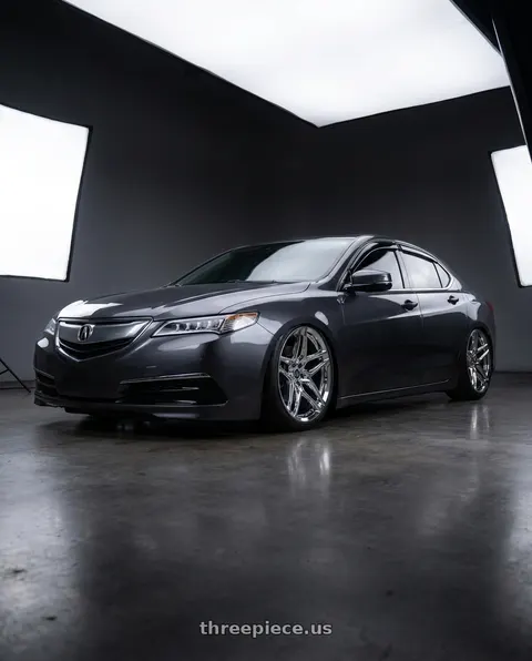 2016 Acura TLX with HERITAGE WHEEL EBISU MONOC 5x114.3 19x9.5 +38 CHROME wheels