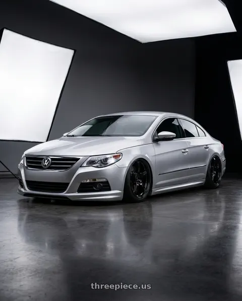 2015 Volkswagen CC with Gram Lights 57CR 5x112 19x10.5+22 Glossy Black wheels