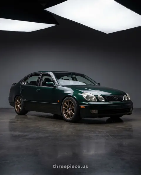 1998 toyota aristo with WedsSport SA-99R 5x114.3 17x7.5+45 Face FR / EJ-Bronze wheels