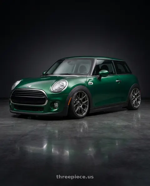 2018 Mini Cooper with Konig Ampliform 5x120 20x8.5+45 Dark Metallic Graphite wheels