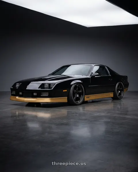1988 Chevrolet Camaro with Gram Lights 57CR 4x100 17x7 +40 Gloss Black wheels