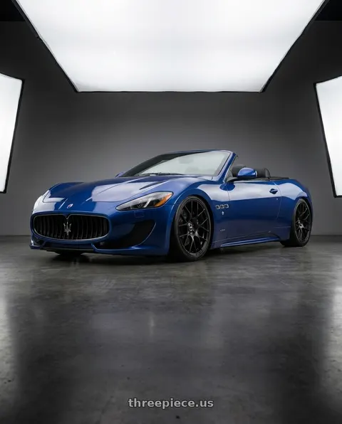 2018 Maserati GranTurismo Sport with Enkei Raijin 5x114.3 19x9.5+35 Black wheels