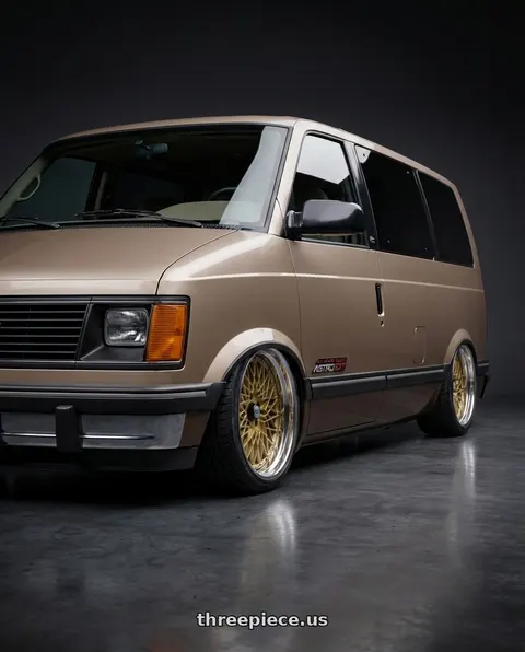 1994 Chevrolet Astro with SSR Formula MESH 5X100 18X11.5+0 HP Disk Fm Gold wheels