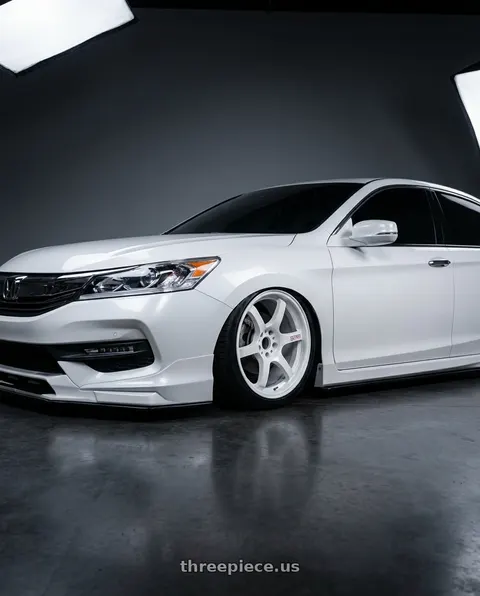 2016 Honda Accord with Gram Lights 57DR 5x114.3 17x9 +22 CERAMIC PEARL wheels