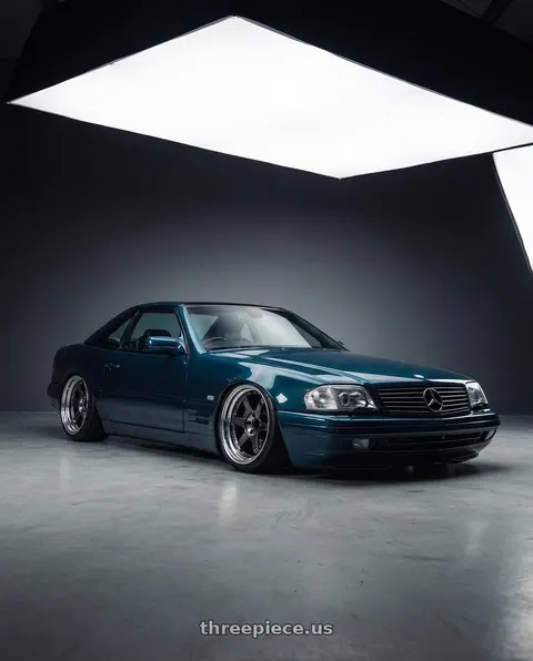 1995 Mercedes-Benz SL500 with Volk Racing TE37SL 5x114.3 19x10.5+12 Pressed Double Black wheels