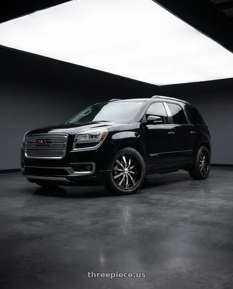 2016 GMC Acadia Denali with Helo HE875 6X132/6X139.7 20X8.5 +38 GLOSS BLACK WITH REMOVABLE CHROME  ACCENTS wheels