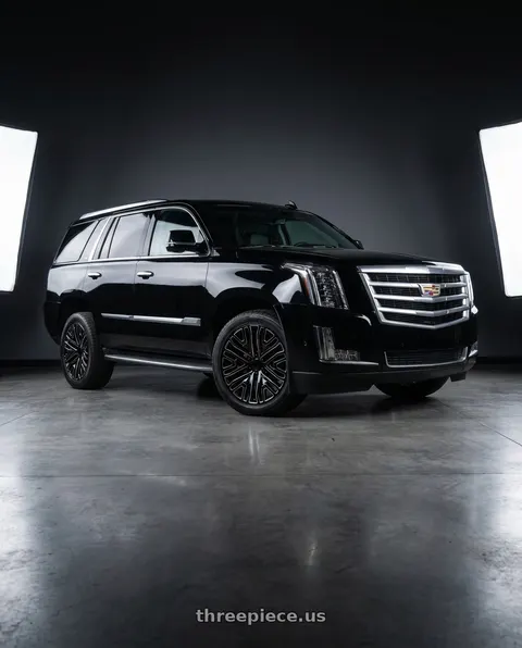 2016 Cadillac Escalade with Performance Replicas PR197 6X139.7 24X10 +31 GLOSS BLACK MILLED wheels