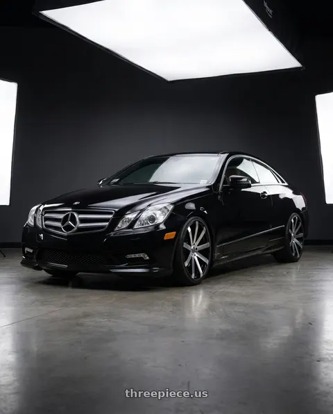 2013 Mercedes-Benz E350 4Matic with VELOCITY 12 5X112 18x8 +35 BLACK MACHINED wheels