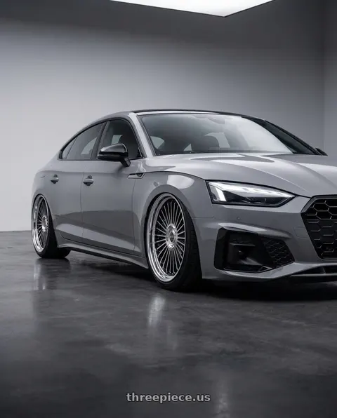 2023 Audi A5 Sportback with Work Emitz Black Polish 5x112 19x9.5 +22 wheels