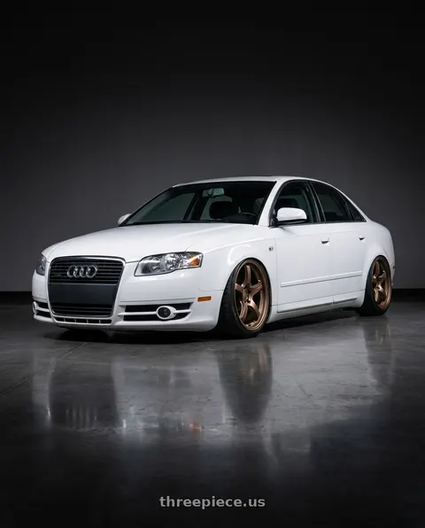 2010 Audi A4 with Gram Lights 57CR 5x112 19x9.5+25 Bronze II wheels