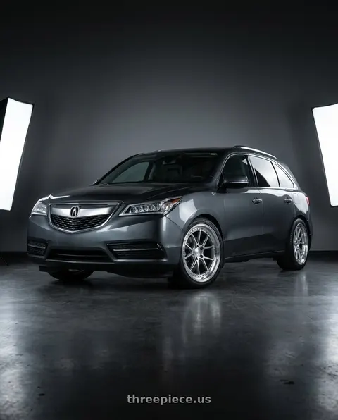 2014 Acura MDX with Aodhan DS08 5x114.3 19x8.5+35 Silver w/Machined Face wheels