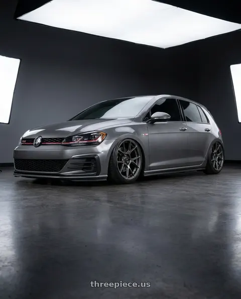 2019 Volkswagen GTI with Konig Ampliform 5x112 19x8.5+32 Dark Metallic Graphite wheels
