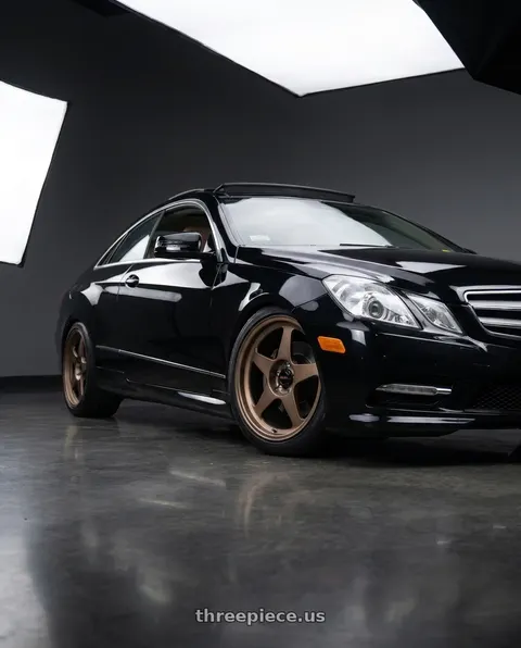 2013 Mercedes-Benz E350 4Matic with R6061 Forged R1 5x112 18X8.5 +35 Matte Bronze wheels