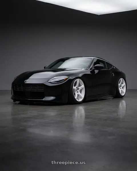 2025 Nissan Z with Work Emotion T5r 5x114.3 19x9.5 +35 Ice White wheels