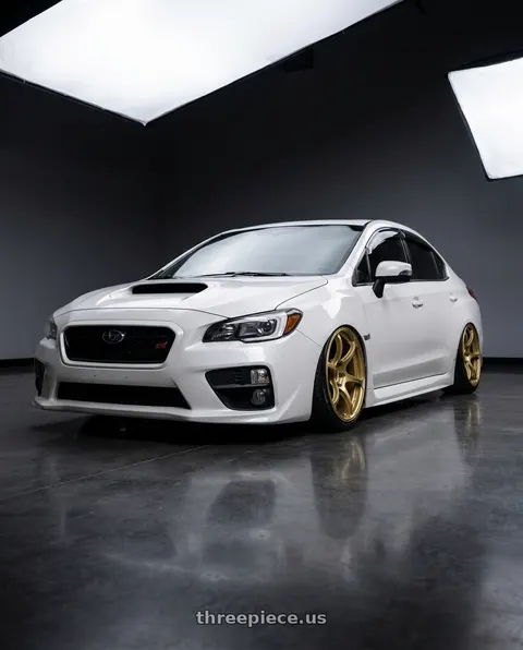 2015 Subaru WRX STI with Advan RGIII 5x114.3 18x10+35 Gold wheels