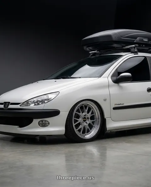 2011 Peugeot 206 SD with BBS LM-R 5x114.3 19x8.5+43 Diamond Silver wheels