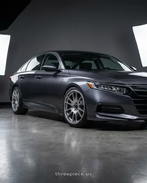 2019 Honda Accord LX with Enkei GTC02 5x114.3 19x9+30 Hyper Silver wheels