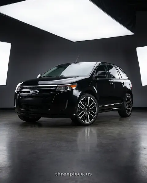 2011 Ford Edge Sport with DRASTIC DS14 5x114.3 / 5x120 20x8.5 +35 Black Machined wheels
