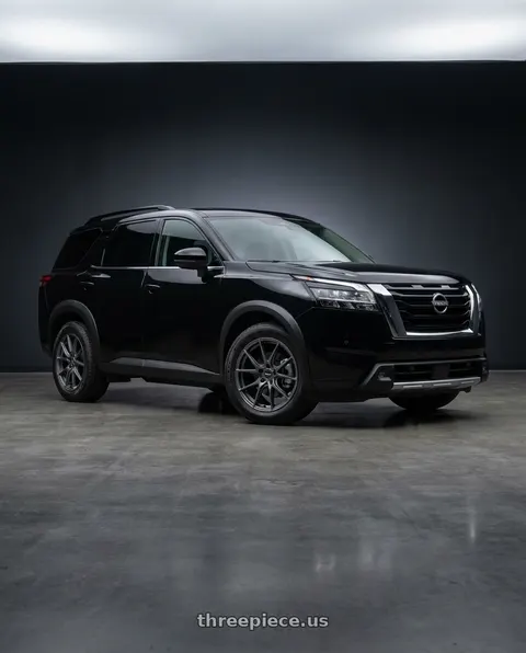 2024 Nissan Pathfinder with V�xx Capo 5x108/5x114.3 18x8+45 Carbon Grey wheels