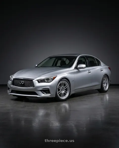 2019 INFINITI Q50 with Enkei RPF1 5x114.3 18x8+35 Silver wheels