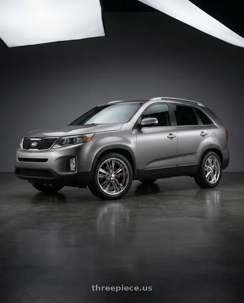 2014 Kia Sorento Limited with Foose 1PC F097 KNUCKLE 5X120.65 18X8 +1 CHROME PLATED wheels