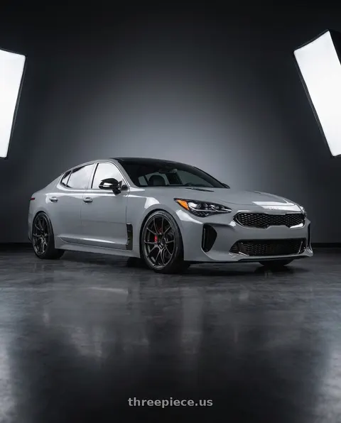 2023 Kia Stinger with Volk Racing NE24 5x114.3 19x9.5 +22 MATTE GUNBLACK wheels