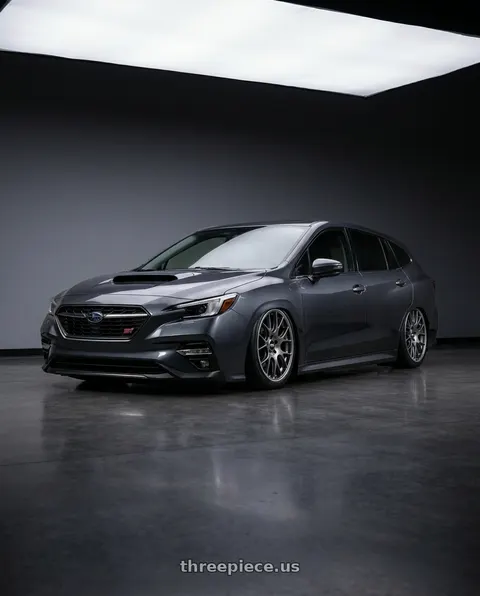2021 Subaru levorg sti with BBS CH-R 5x112 19x8.5 +32 Satin Titanium Polished Rim Protector wheels