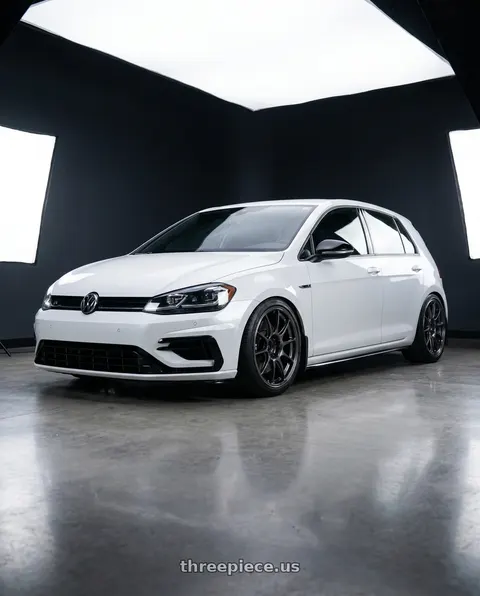 2019 Volkswagen Golf R with WedsSport TC105X Forged 5x112 18x8.5+43 Face 1 / EJ-TI wheels
