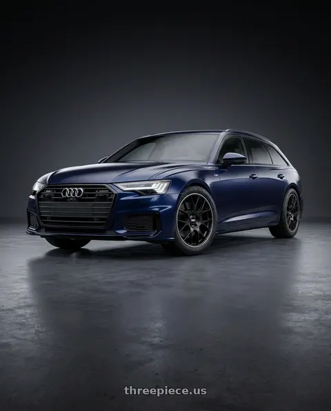 2023 Audi A6 Quattro with BBS CH-R 5x130 19x8.5 +51 Satin Black Polished Rim Protector wheels