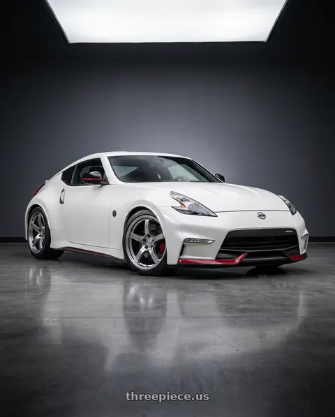 2017 Nissan 370Z Nismo with Gram Lights 57CR 5x114.3 19x9.5 +25 GRACE SILVER wheels