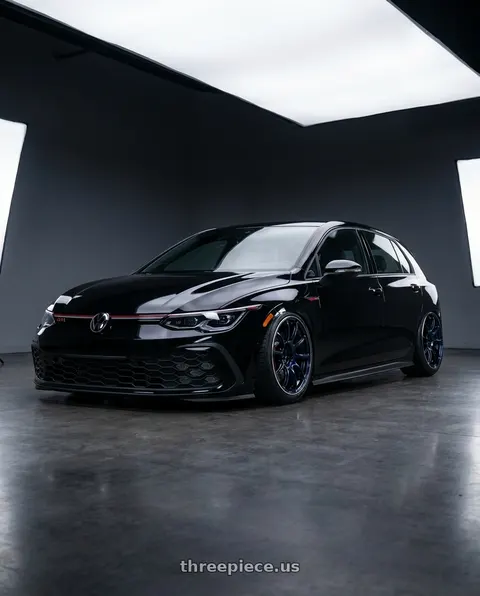 2026 Volkswagen GTI Autobahn with Advan Racing RZII 5x112 18x9.0 +50 RACING INDIGO BLUE & RING wheels