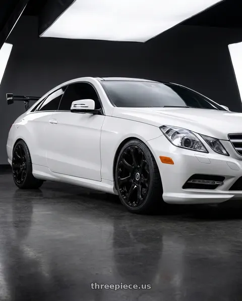 2013 Mercedes-Benz E550 with Heritage Wheel Kokoro MonoC 5X112 20x9+35 Black wheels