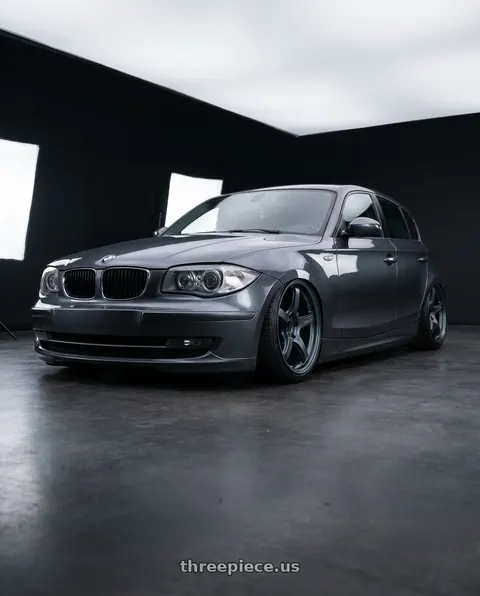 2012 BMW 1 Series E82 with Gram Lights 57CR 5x120 19x8.5+35 Gunblue II wheels