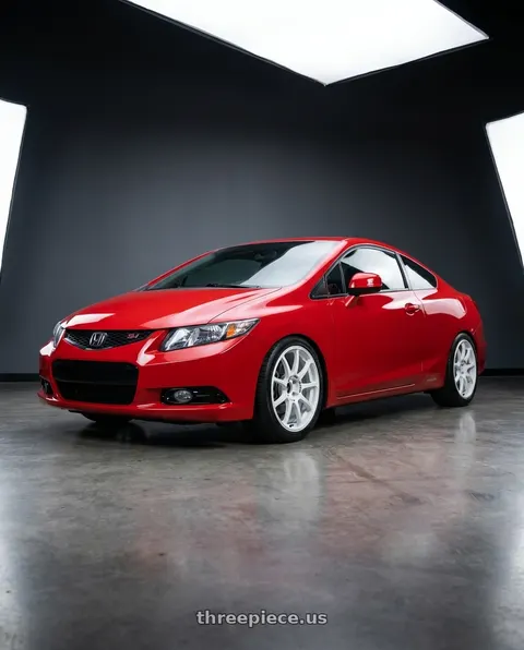 2011 Honda Civic Si with Advan RCIII 5x114.3 17x8+53 White wheels