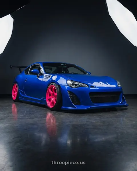 2019 Subaru BRZ with Gram Lights 57DR 5x100 18x9.5+38 Luminous Pink wheels