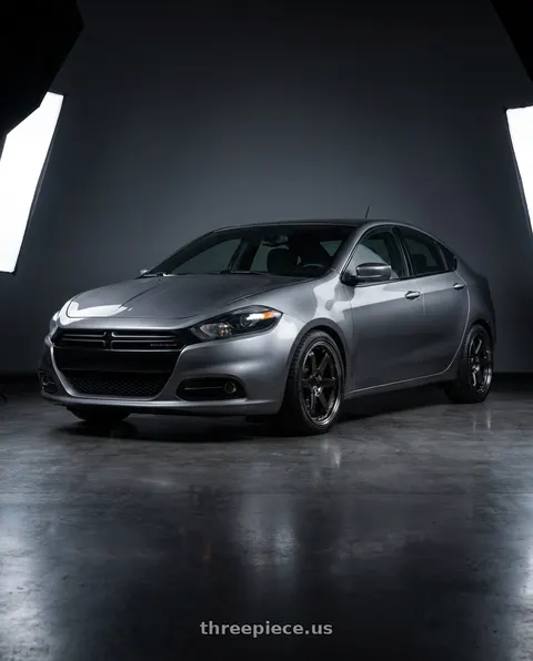 2015 Dodge Dart with Volk Racing TE37SL 5x114.3 19x10.5+12 Pressed Double Black wheels