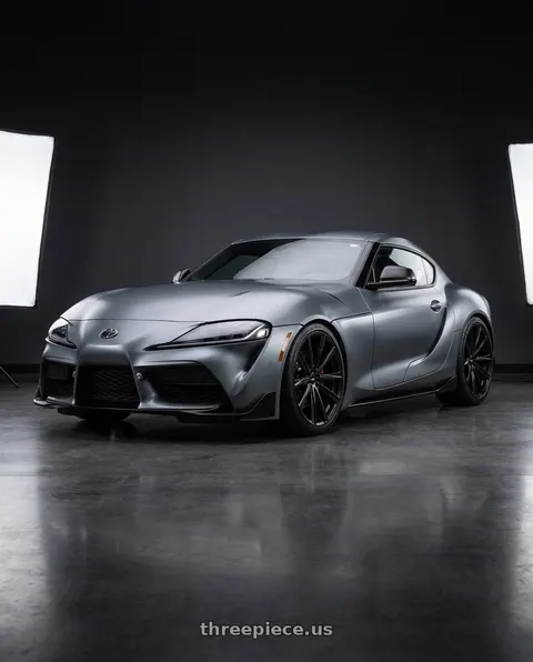 2021 Toyota GR Supra with Vision Street-Designs 471 Splinter 5x112 20x9+25 Satin Black wheels